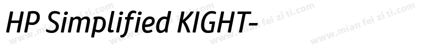 HP Simplified KIGHT字体转换